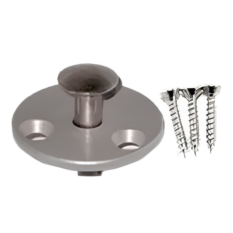 Piton douille rétractable à collerette pour bâche de piscine