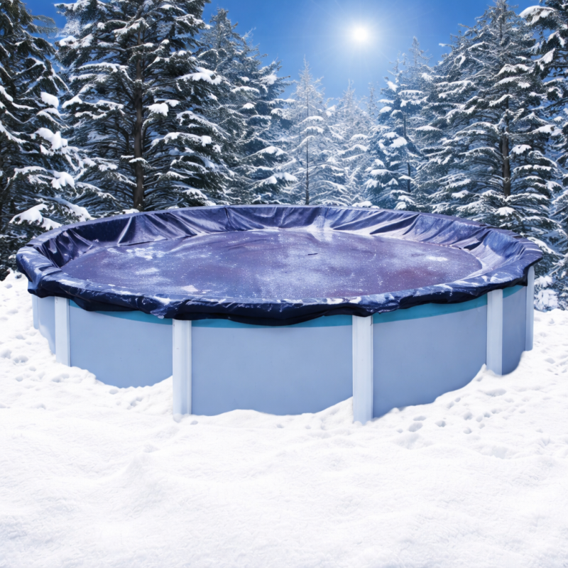 Bâche d'hivernage piscine hors sol Ovale résistance 80 g/m²