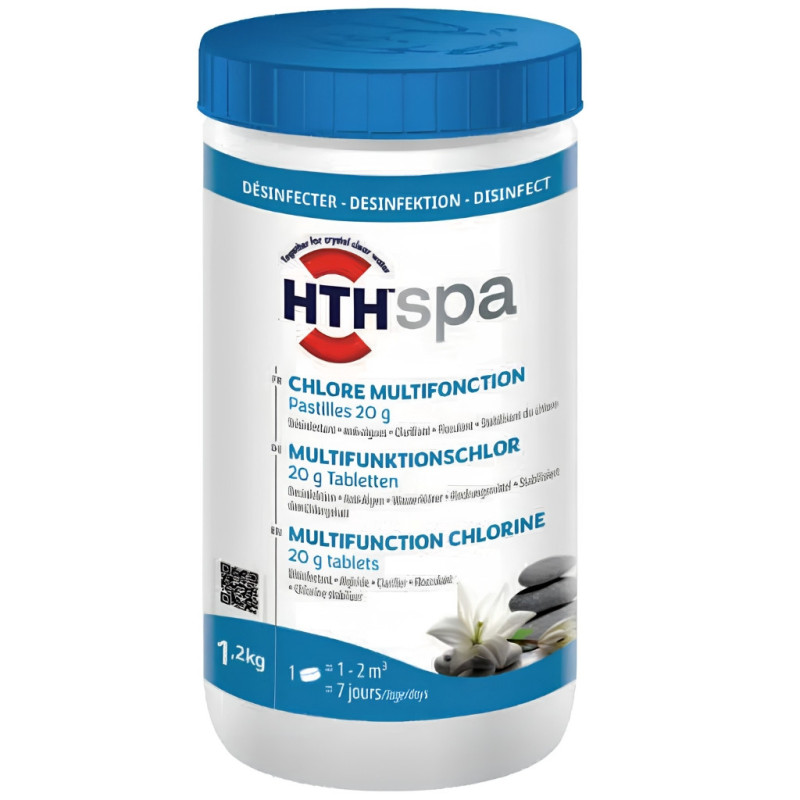 Chlore stabilisé multifonction hth Spa 1,2 kg