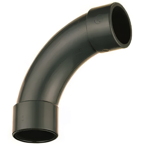 Coude courbe grand rayon PVC 90° à coller