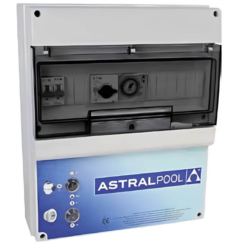 Coffret électrique  pour filtration + projecteur avec transformateur