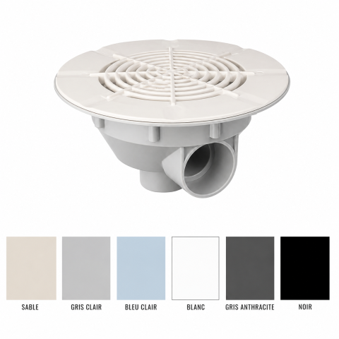 Bonde de fond pour piscine liner de marque Aquareva.