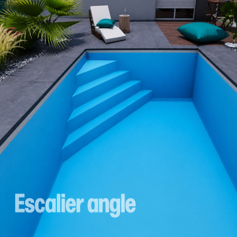 Kit Bloc d'escalier ESCABLOC Lavezzi 1,89 m angle + colle SOPRO incluse