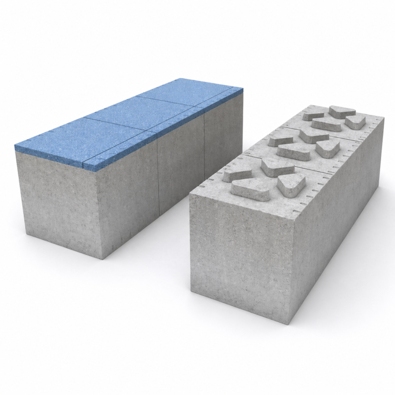 Kit Bloc d'escalier ESCABLOC Porticcio 4 m escalier & plage + colle SOPRO incluse