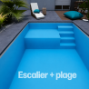 Kit Bloc d'escalier ESCABLOC Porticcio 4 m escalier & plage + colle SOPRO incluse
