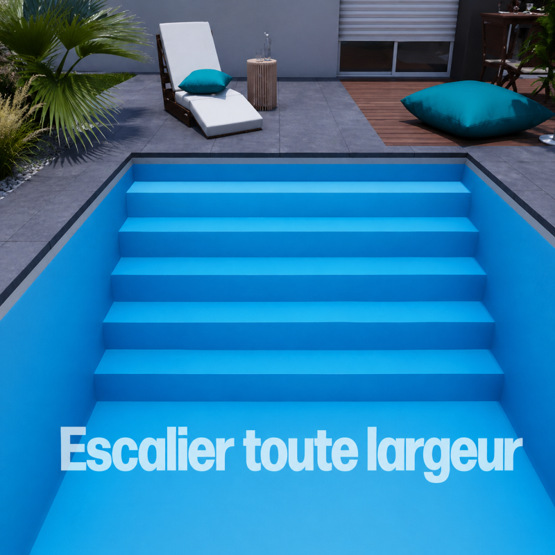 Kit Bloc d'escalier ESCABLOC Rondinara 4 m toute largeur + colle SOPRO incluse