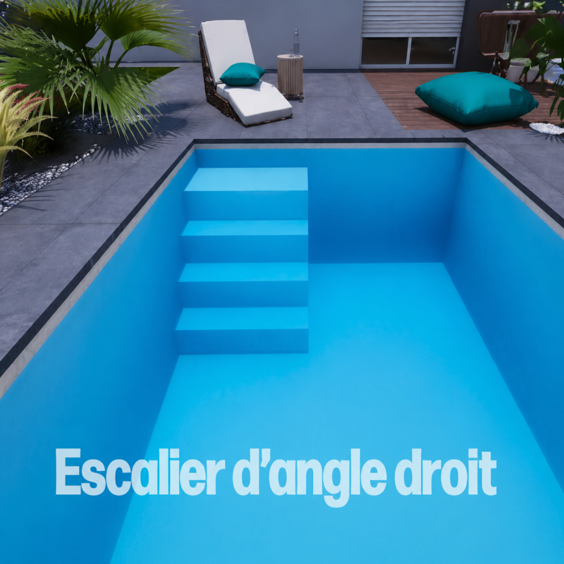 Kit Bloc d'escalier ESCABLOC Pinarellu 1m angle droit + colle SOPRO incluse