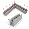 Kit structure Piscine rectangulaire en blocs polystyrène de 1 mètre  haute densité