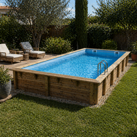 Piscine en bois Ubbink Linéa 500 x 800