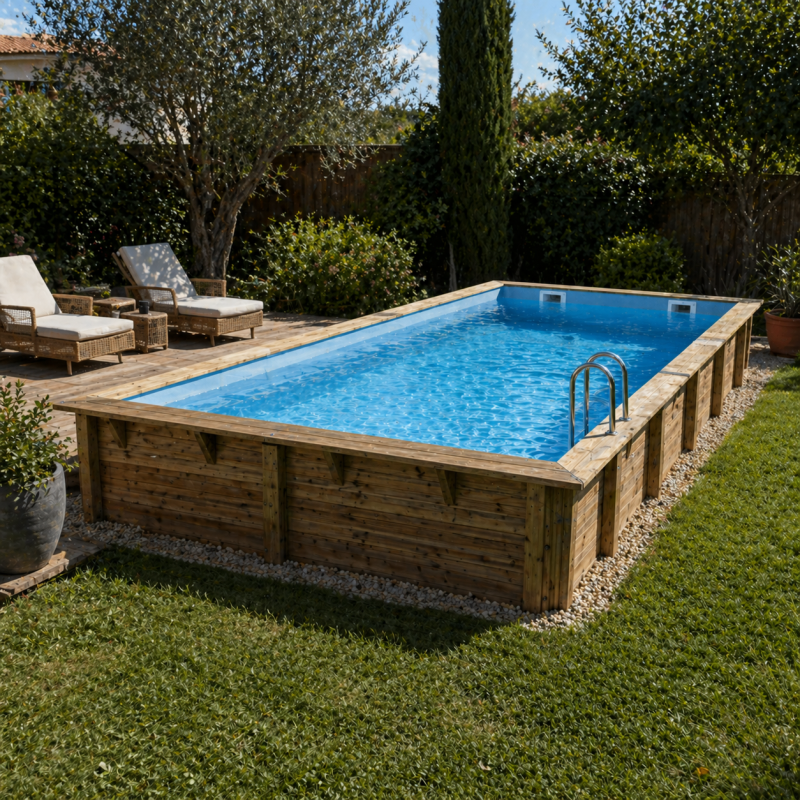 Piscine bois Ubbink Linéa 500 x 800 H1,40