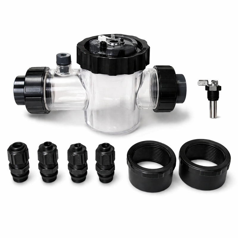 Chambre d’analyse piscine D50/D63 | Support sondes pH & Redox