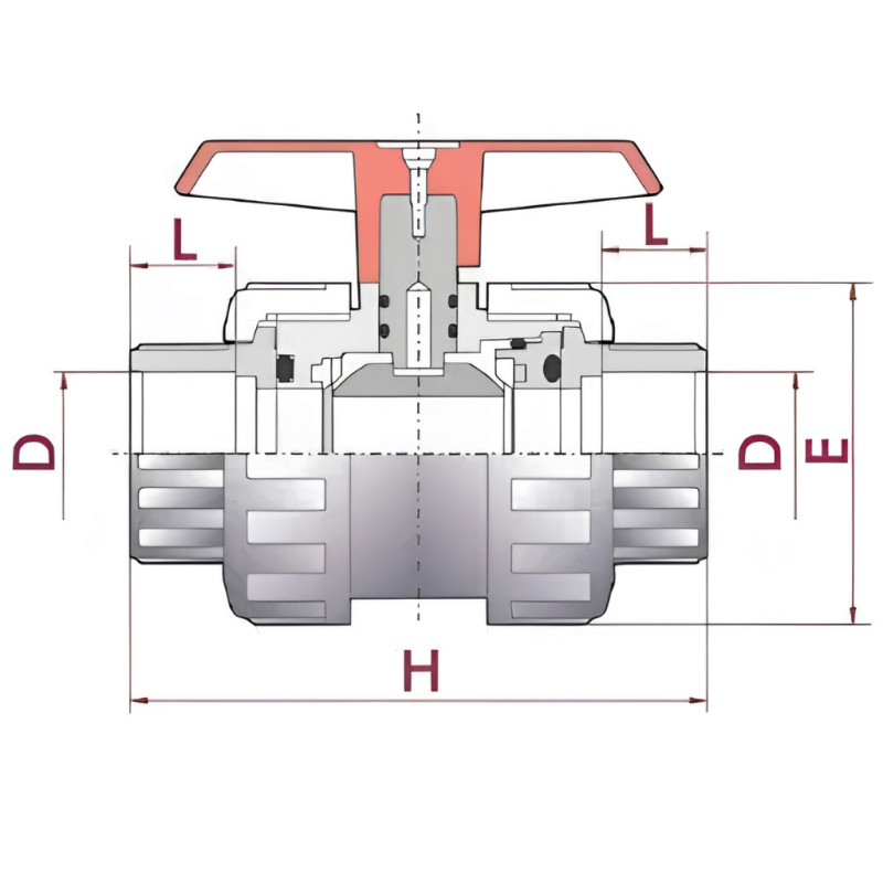 Vanne PVC à boisseau sphérique PN-10 Cepex