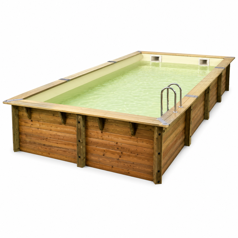 Piscine rectangulaire bois Ubbink Linéa 350 x 650