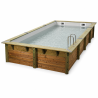 Piscine rectangulaire bois Ubbink Linéa 350 x 650