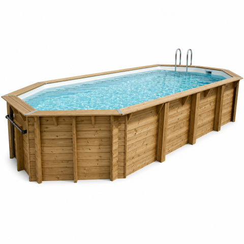 Piscine bois octogonale Ubbink Océa 470 x 860
