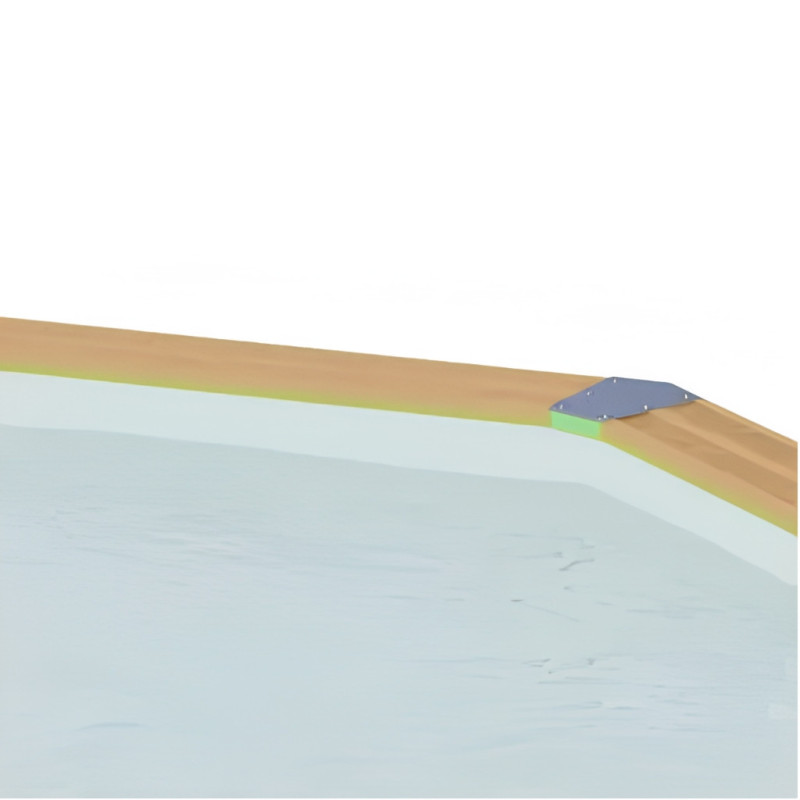 Piscine octogonal en bois Ubbink Océa 580