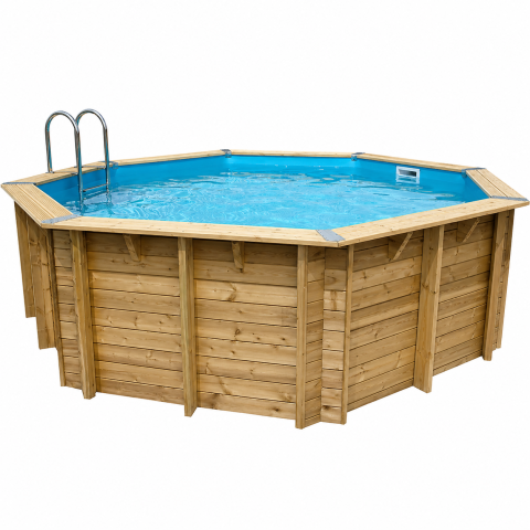 Piscine octogonal en bois Ubbink Océa 580