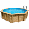 Piscine en bois octogonale Ubbink Océa 430 H 120 cm
