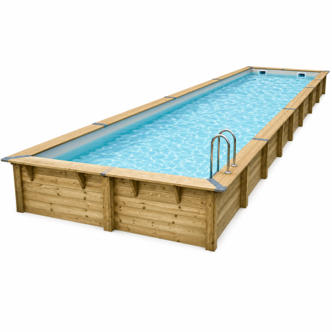Piscine bois Ubbink Linéa 350 x 1550 – Kit complet