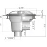 Bonde de fond liner Ø 200 mm avec grille anti-vortex ABS Astral