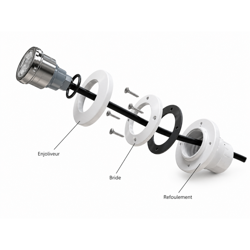 Traversée pour Projecteur CCEI Mini BRiO - piscine béton/liner*