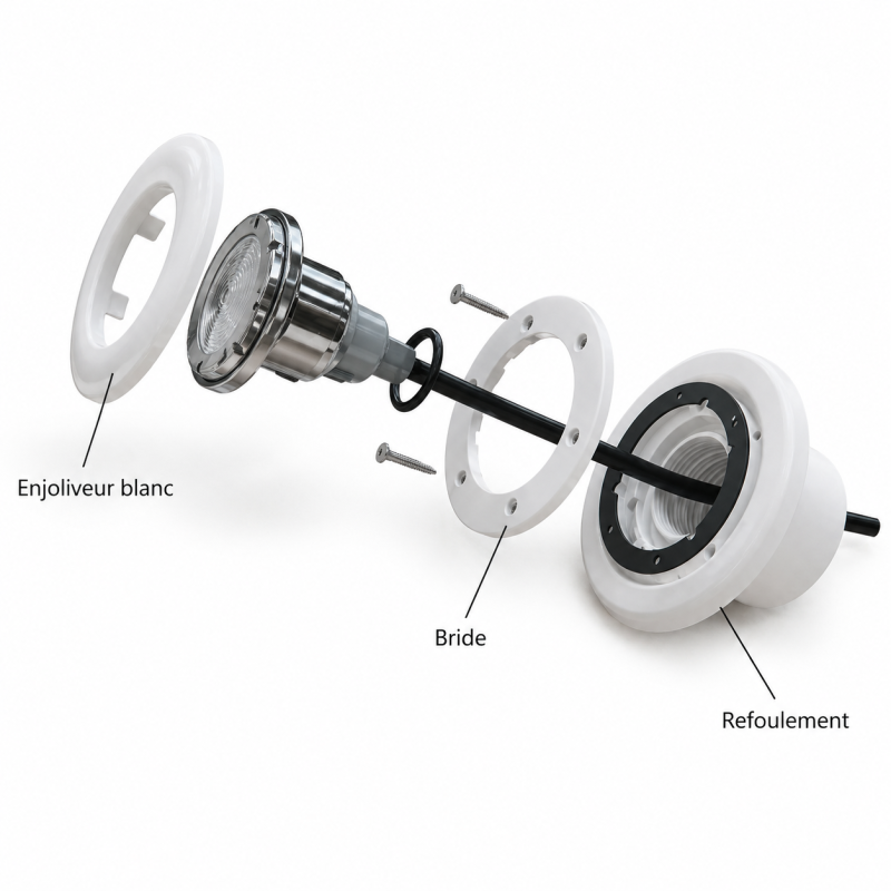 Traversée pour Projecteur CCEI Mid BRiO - piscine béton/liner*
