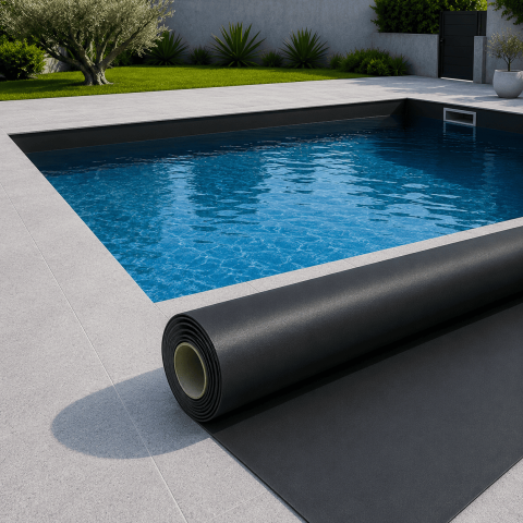 PVC armé 150/100e Uni avec vernis Alkorplan 2000 Noir