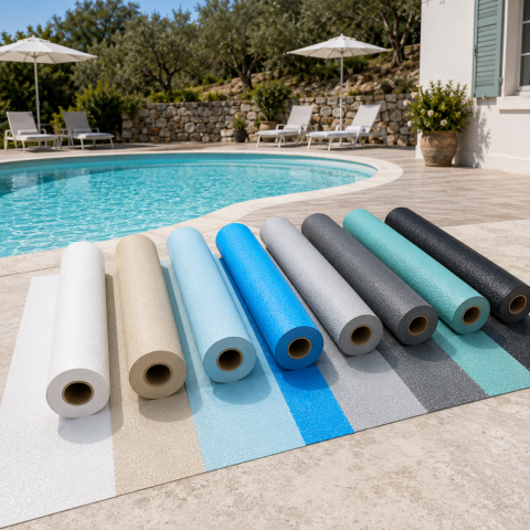 Liner PVC armé 150/100e uni antidérapant Alkorplan Relief
