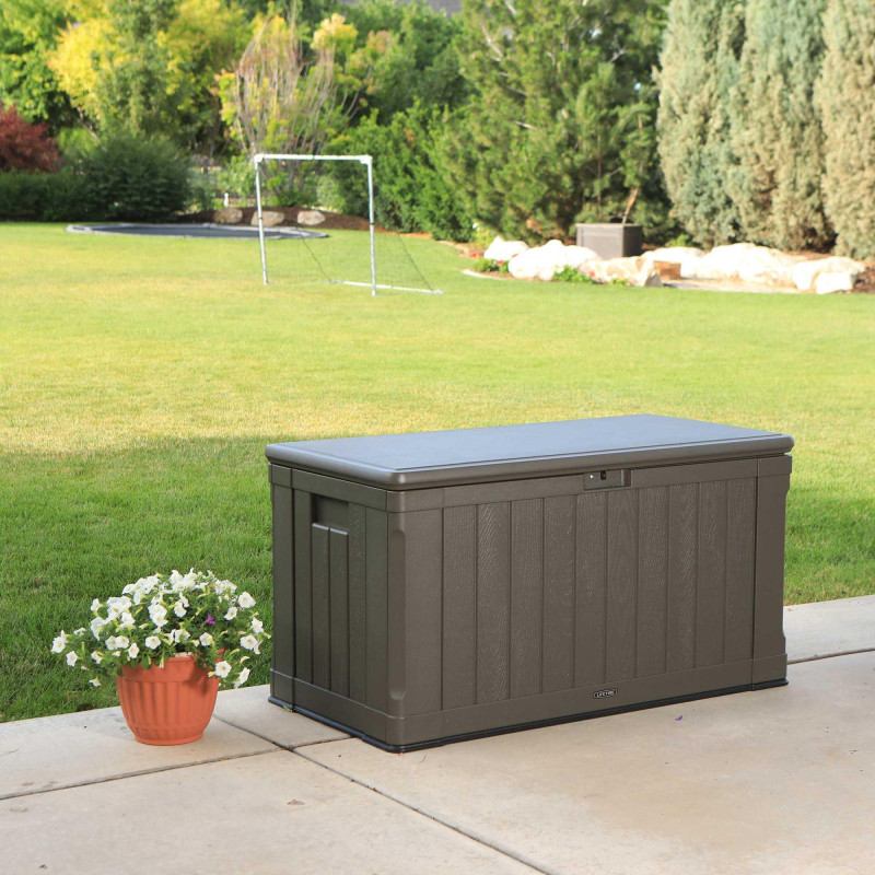 Coffre de rangement extérieur Lifetime 439 L Marron