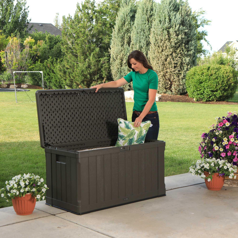Coffre de rangement extérieur Lifetime 439 L Marron