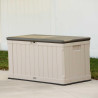 Coffre de rangement extérieur Lifetime 439 L Beige et Marron