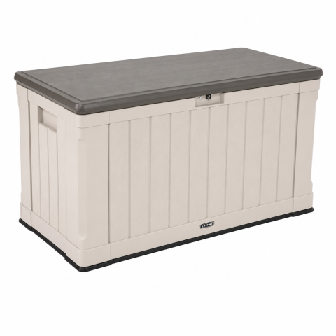 Coffre de rangement extérieur Lifetime 439 L Beige et Marron