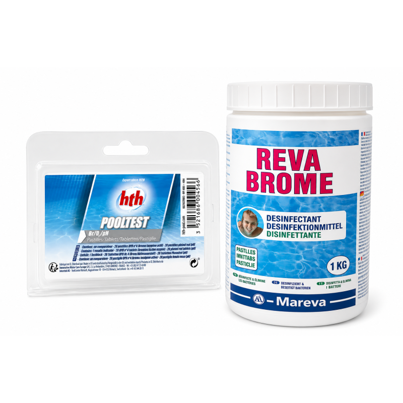 Kit Entretien Spa au Brome (Brome pastille et Pooltest)