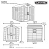 Abri de jardin en résine renforcée 2,8 x 2,1 m | Rangement extérieur Lifetime