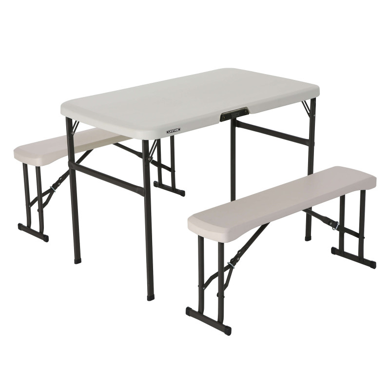 Table de pique-nique pliante 4 places Lifetime avec bancs