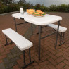 Table de pique-nique pliante 4 places Lifetime avec bancs