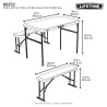 Table de pique-nique pliante 4 places Lifetime avec bancs