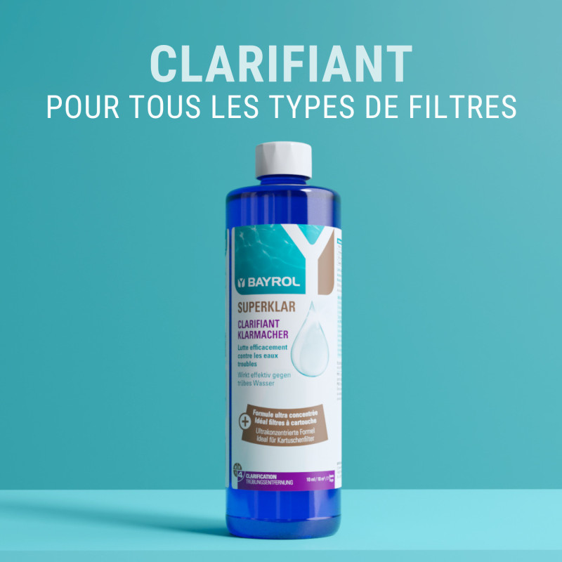 Floculation eau de piscine BAYROL Superklar effet clarifiant