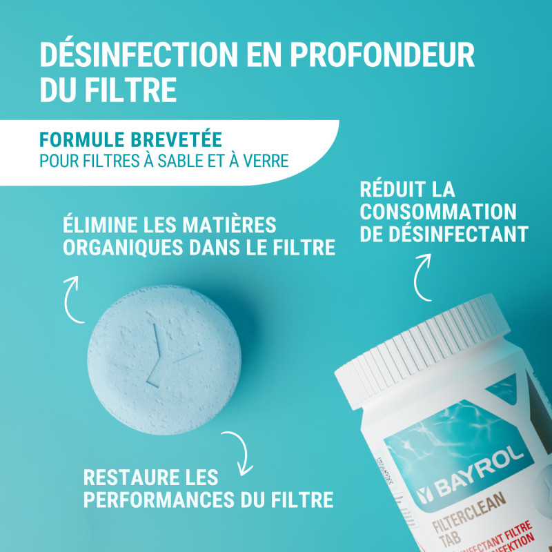 Nettoyant filtre à sable Bayrol Filterclean Tab - 1 kg