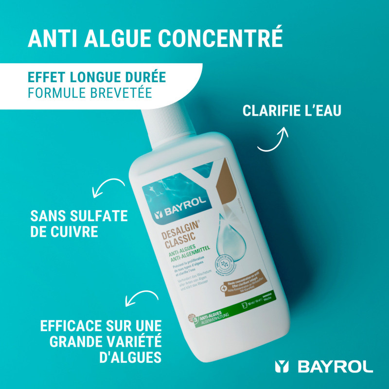 Bayrol Desalgin Classic - Anti-Algues & Clarifiant Piscine