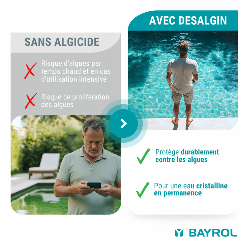 Bayrol Desalgin Classic - Anti-Algues & Clarifiant Piscine