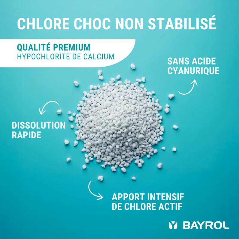 Traitement de l'eau à l'hypochlorite de calcium Bayrol Chloryte