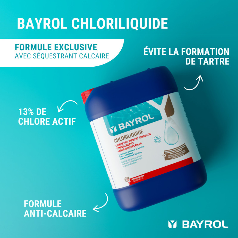 Chlore Chloriliquide non stabilisé Bayrol - 20 L