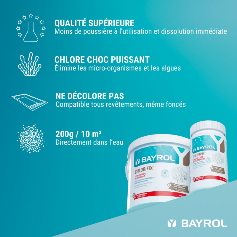 Traitement de l eau au chlore choc Bayrol Chlorifix