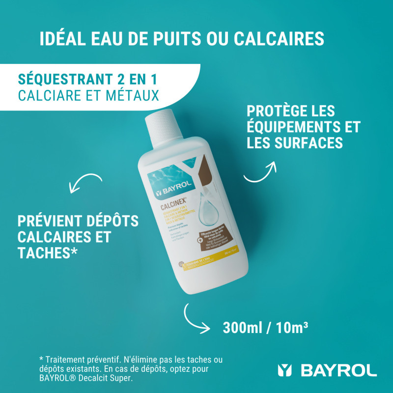 Anti-calcaire 2-en-1 Bayrol Calcinex Traitement de l'eau