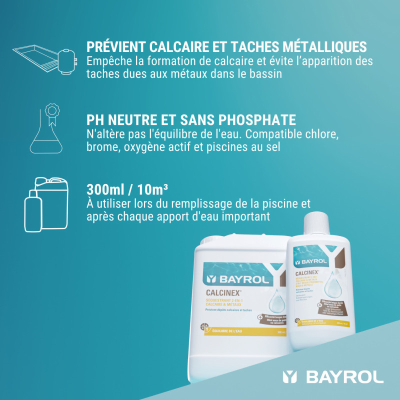 Anti-calcaire 2-en-1 Bayrol Calcinex Traitement de l'eau