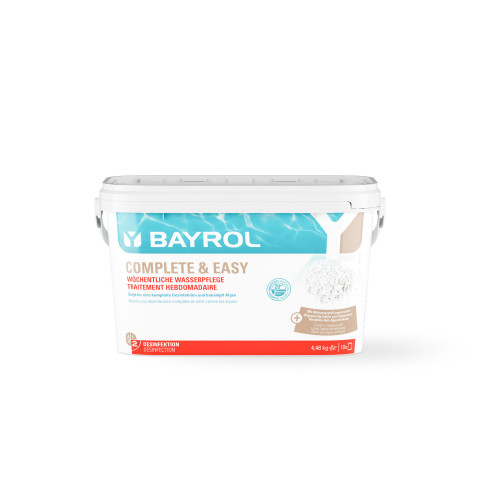 Entretien de piscine désinfectant chlore oxygène actif BayrolComplete & Easy