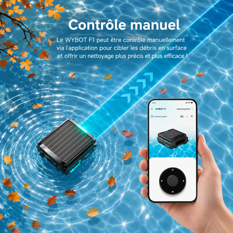 Skimmer solaire WYBOT F1 | Robot autonome de surface pour piscine