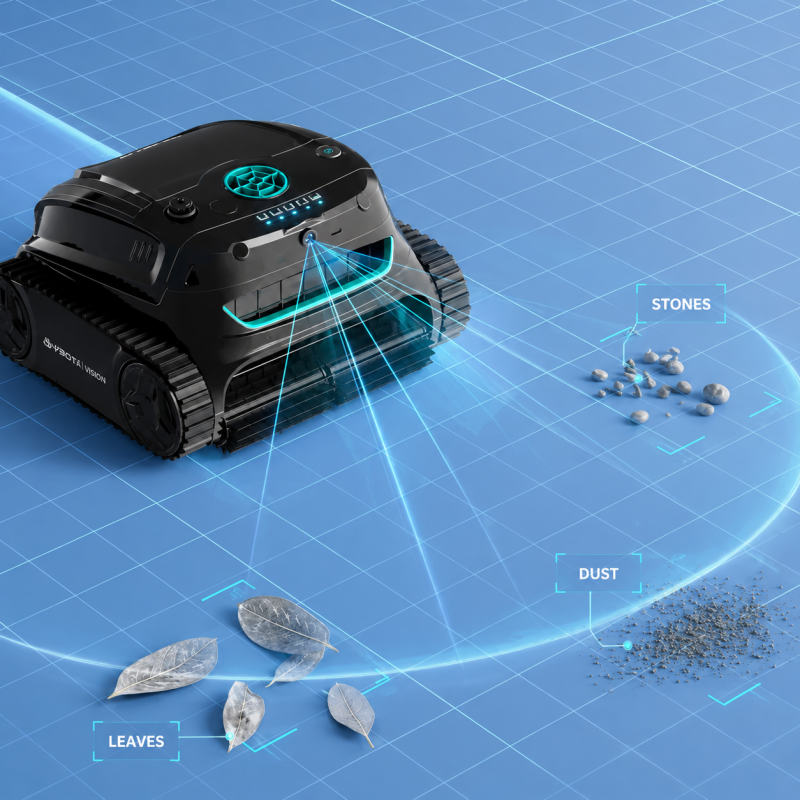 Robot piscine solaire WYBOT S2 Solar Vision – Fond, parois et ligne d’eau