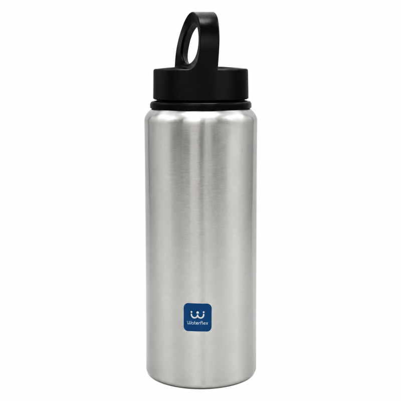 Gourde Waterflex aluminium 0,6 L argentée | Antifuite